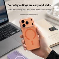 Coque de téléphone 2-en-1 magnétique en TPU+PC effet givré, toucher mat, découpes précises, antichoc, design uni pour 16