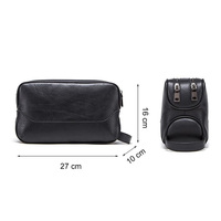 Trousse de toilette en cuir pour hommes Trousse de rasage Sacs avec poches Beaucoup d'espace Pochette de voyage Dopp Kit Fashion Big Zipper Travel Bag