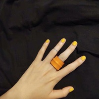 Cincin Kaca Buatan Tangan Universal Retro Vintage Perhiasan Modis Trendi Unisex Cincin Kulit Asli Lebar untuk Pasangan