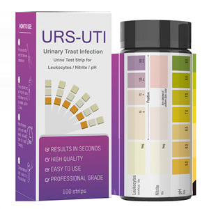 Tiras Reactivas de Orina URS-UTI, 100 Unidades, Detección de Leucocitos, Nitritos y pH, Kit de Prueba para Infecciones Urinarias - Product Image 1