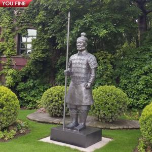 YOUFINE Statue <span class=keywords><strong>de</strong></span> Guerrier en <span class=keywords><strong>Terre</strong></span> <span class=keywords><strong>Cuite</strong></span> Bronze, Sculpture Historique Chinoise Classique pour Jardin - Product Image 5