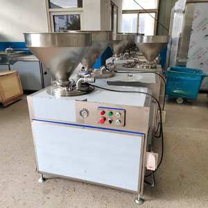 Machine de remplissage de saucisses d'agneau Merguez pneumatique automatique Pompe de machine de fabrication de viande en acier inoxydable conforme aux normes Halal à faible entretien - Product Image 3