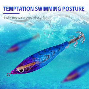 SquidDuke TOTO luminoso <span class=keywords><strong>EGI</strong></span> calamar jig señuelo madera Camarón sepia pulpo resplandor calamar señuelo de pesca - Product Image 2