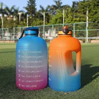 Mazon-botella de agua de plástico de gran capacidad, 1 galón para gimnasio, jarra de fitness
