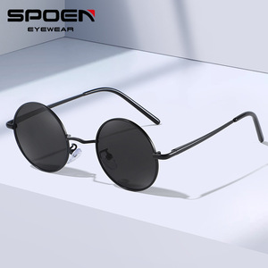 SPOEN <b>Round</b> Polarized <b>Sunglasses</b> UV400 Full Rim Retro Style For Driving Unisex Adult - Product Image 1