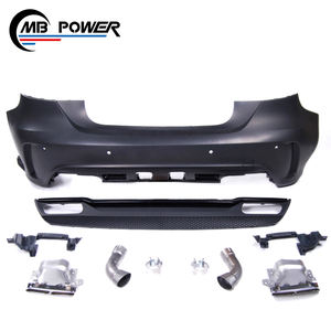 Kit de carrocería de estilo A clase A45 A apto para W176 A200 A250 2013- A45 parachoques delantero Punta de escape falda lateral material PP Facelift - Product Image 5