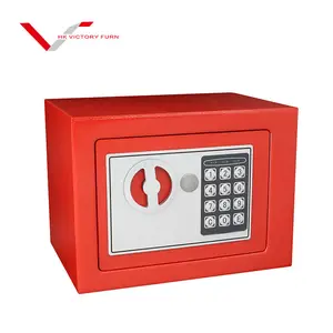 Portable Front Iron Number Lock Electronic Key Money Cash Mini Safe Box Locker At Home