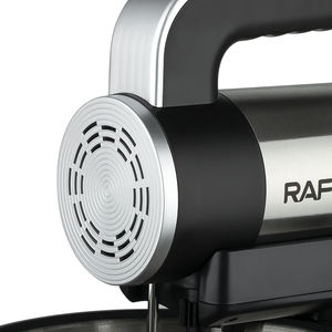 Mezclador de mano RAF 450W de alta potencia 5 ajustes de velocidad con base giratoria 360 agitación de doble varilla y tazón de acero inoxidable fácil de limpiar - Product Image 5