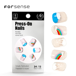 Fabricante de <span class=keywords><strong>uñas</strong></span> bonitas para niñas, <span class=keywords><strong>uñas</strong></span> postizas cuadradas artificiales acrílicas <span class=keywords><strong>cortas</strong></span> con diseño de <span class=keywords><strong>uñas</strong></span> postizas para niñas de 10 años - Product Image 3