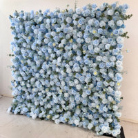 Mur de fleurs artificielles en soie rose 5D personnalisé, toile de fond florale pour la photographie de mariage, événements et décoration intérieure