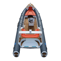 Haohai Cabine Cruiser Pedal Patrol Bateau à rames gonflable Nouveau Aéroglisseur Canoë Barche Rigide Gonflable Ponton Rigide pour la croisière