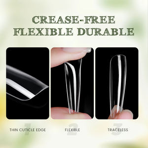 ชุดเล็บปลอมแบบเต็มฝาสำหรับต่อเล็บสั้นสี่เหลี่ยม/กลมแบบ Fingernails300pcs - Product Image 4