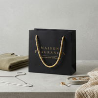Sacs en papier cadeau blancs sur mesure avec poignée, sacs de shopping imprimés de luxe pour les boutiques de mode, emballages de vente au détail