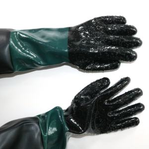 Nueva condición Máquina de chorro de arena de manga de mano Guantes de seguridad de trabajo Material de PVC grueso - Product Image 1