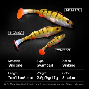 Leurre de pêche souple Spinpoler 7cm 11cm 14cm Big Shad, Swimbait UV Actif, Wobblers, Crankbait, Jigging pour la pêche en mer, en rivière et à la truite - Product Image 4
