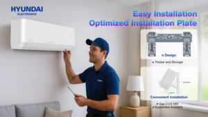 Climatisation murale split HYUNDAI 24000 Btu à fréquence fixe R410A, nouvelle, silencieuse, économe en énergie, intelligente, <span class=keywords><strong>pour</strong></span> hôtel - Product Image 3