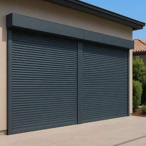 Puerta Enrollable Vertical <span class=keywords><strong>de</strong></span> Aluminio Resistente a Huracanes y al Viento, Protección <span class=keywords><strong>de</strong></span> Seguridad Exterior, Diseño Moderno, Tamaño Personalizable - Product Image 2