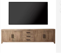 Meuble de salon de style américain de luxe en bois massif Console de contrôle multimédia Armoire de rangement Meuble TV
