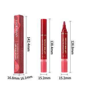 HANDAIYAN profesyonel <span class=keywords><strong>2</strong></span> in 1 çift kafa sıvı Lipliner dudak parlatıcısı dudak leke tonu nemlendirici dolgunluk parlak - Product Image 6