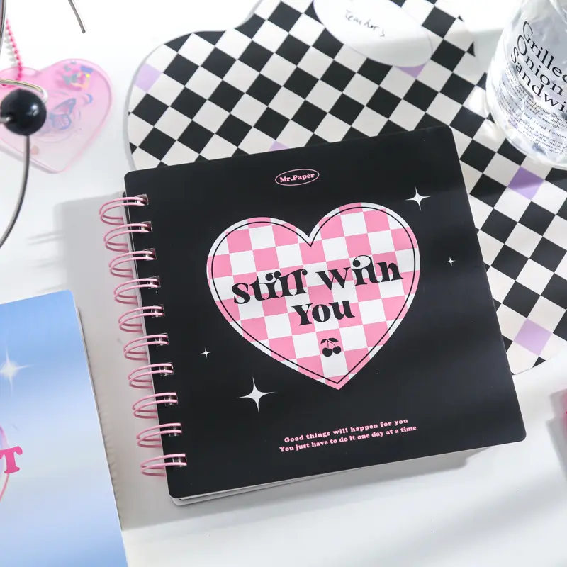 Coil notebook sweet little square series small fresh ins checkered notebook summary notebook