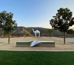 منحوتات فنية معدنية حديثة مخصصة، ديكورات ومناظر طبيعية حضرية، مقاعد فنية عامة من طراز فيرونيكا، أثاث إلى كاليفورنيا - Product Image 2