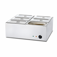 Gewerblicher 6-Pfannen Elektrischer Speisenwärmer Edelstahl-Dampftisch Buffet Bain-Marie Großhandel für Restaurant-Catering