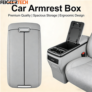 Boîte d'<span class=keywords><strong>accoudoir</strong></span> modifiée pour véhicule Feigeer Tech, grande capacité, style professionnel, avec rangement surélevé et porte-gobelet - Product Image 6