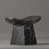KUMUSI Table Console moderne de luxe en marbre en forme de coin pour la maison, le salon, le hall ou l'entrée de l'hôtel