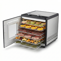 Digitale elektrische voedseldroger met programmeerbare timer, 6 trays, nauwkeurige temperatuurregeling (LCD-scherm), 400W, voor huishoudelijk gebruik