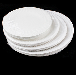 Plateaux à aliments en <span class=keywords><strong>carton</strong></span>, 100 pièces, assiettes rondes Kraft en papier jetables, vaisselle biodégradables, assiettes ovales jetables pour mariage - Product Image 5