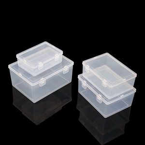Transparent Double Locking Plastic <b>Storage</b> Box Set For Tools Parts Accessories Desktop Organization Small Medium Large Sizes - Product Image 2
