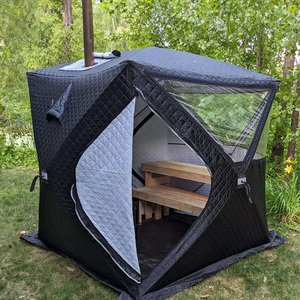 屋外用3〜4人用 アイスフィッシング サウナテント 高品質 210Dオックスフォード布 防水素材 - Product Image 1