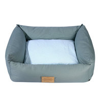 Lit carré en coton lavable pour animaux de compagnie repos pour chien chat lit de couchage coréen élégant