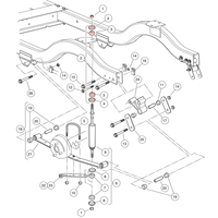 Kit de bagues d'amortisseur pour voiturettes de golf électriques Club Car DS Precedent EZGO Marathon 1011415