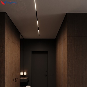 Ziggbe 6-28W tuya không dây dẫn theo dõi ánh sáng siêu mỏng thông minh lõm đường sắt Nam Châm 48V Dali tuyến tính hệ thống đèn nhôm hiện đại - Product Image 1