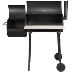 Grand <span class=keywords><strong>Barbecue</strong></span> à charbon de bois <span class=keywords><strong>en</strong></span> acier moulé <span class=keywords><strong>Barbecue</strong></span> à granulés de <span class=keywords><strong>fumoir</strong></span> décalé avec table pliante - Product Image 2