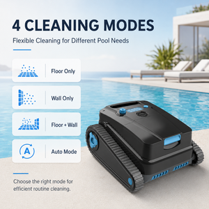 Nettoyeur de <span class=keywords><strong>piscine</strong></span> robotisé mural OEM 5200mAh 75GPM avec filtre 4L pour le nettoyage des parois, des fonds et des coins - Product Image 4