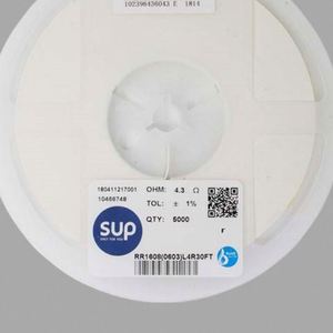 Whole Sale RR1608 0603L4R30FT 0603 1608 Resistors Chip Resistors SMD Resistors 4.3ohm 1% 1/10W Thick Film Resistor - Product Image 1