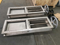 Vanne à guillotine/couteau carré manuelle en acier inoxydable SS304 avec joint EPDM, fabriquée en Chine, pour applications générales d'eau/huile