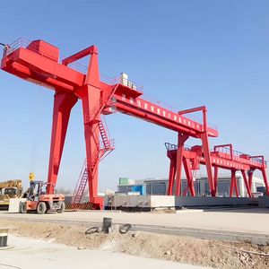 Grue <span class=keywords><strong>portique</strong></span> extérieure à double poutre de type MGH, grande capacité, hauteur de levage de 8 m, pour terrains de stockage de matériaux et terminaux - Product Image 1