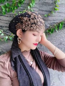 Pañuelo étnico estilo africano para mujer, pañuelo musulmán, varios colores, diseño floral con nudo a la moda - Product Image 6
