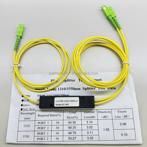 สายเคเบิลสื่อสาร LSZH สายไฟเบอร์ออปติกแบบโหมดเดียว ความยาว 1 เมตร SC/APC 1x2 กล่องแยกสัญญาณ ABS สำหรับใช้งานภายในอาคาร CATV - Product Image 3