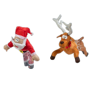 Decoración Navideña Divertida para Ventanas con Efecto de Vidrio Roto, Diseño Animado de Reno y Santa Claus, Se Adapta a Cualquier Ventana - Product Image 1