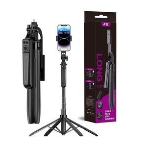 Nouveau trépied quadripode en aluminium de 1,8 m avec bouton de bascule facile à ouvrir, télécommande rechargeable BT 5.2 et rotation à 360 degrés - Décembre 2024 - Product Image 1