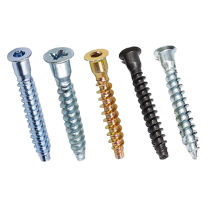 Tornillos confirmados <span class=keywords><strong>M7</strong></span> X 60mm Hex Socket Drive Muebles avellanados Conexión Juego de tornillos autorroscantes Acero al carbono Zinc plateado - Product Image 2