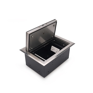 Boîte de plancher surélevée étanche avec prise dissimulée et couvercle à fermeture douce sécurisée pour aménagement de bureau moderne - Product Image 3