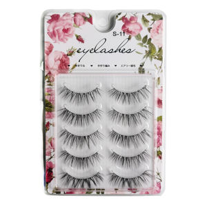 <span class=keywords><strong>Cat</strong></span> <span class=keywords><strong>Eye</strong></span> 5 paia di strisce di visone in pelliccia sintetica 3d mezza ciglia finte ciglia trasparenti - Product Image 5