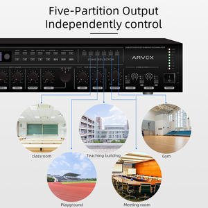 Amplificador de Audio PA8 220V Multi-Zona 5, Sirena Integrada, Radio FM, Amplificador de Potencia para Iglesia, Multizona, Multiambiente - Product Image 4