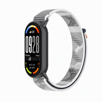 Compatible avec Whoop 5.0, bracelet sport en nylon tissé à texture denim, boucle à crochet, élastique