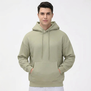 Athletic Blank High Quality Hoodie Wholesale 400 Gsm Fleece Thick <b>Sweatshirts</b> Mens Custom Plain Street Hoodies - Product Image 1